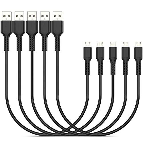 PEAKLIFT 0.3m Micro USB Kabel Kurz 5Stück, 30cm USB A auf Micro-USB-Ladekabel Schnelllade Datenkabel für Samsung Galaxy S7 S6 S5, HTC, Motorola, Nexus von PEAKLIFT