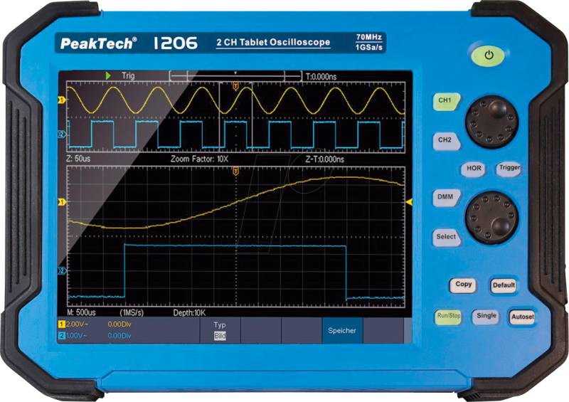 PEAKTECH 1206 - Handheld-Oszilloskop, 70 MHz, 2 Kanäle von PEAKTECH