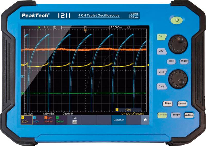 PEAKTECH 1211 - Handheld-Oszilloskop, 70 MHz, 4 Kanäle von PEAKTECH