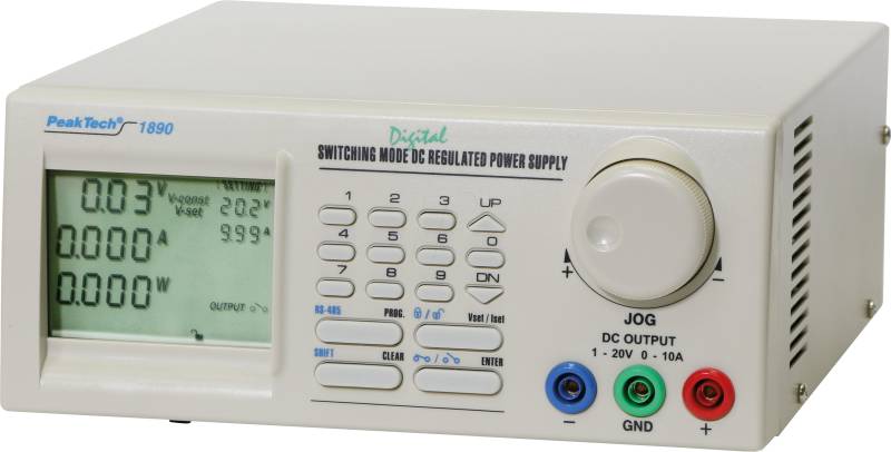 PEAKTECH 1890 - Labornetzgerät, 1 - 20 V, 0 - 10 A, stabilisiert von PEAKTECH