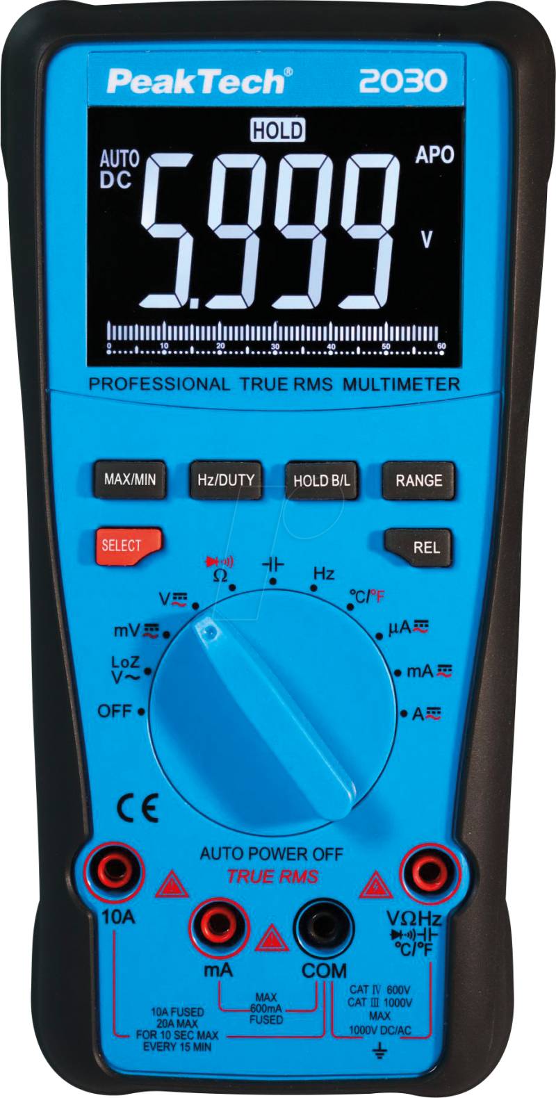 PEAKTECH 2030 - Multimeter, digital, 6000 Counts, TRMS von PEAKTECH