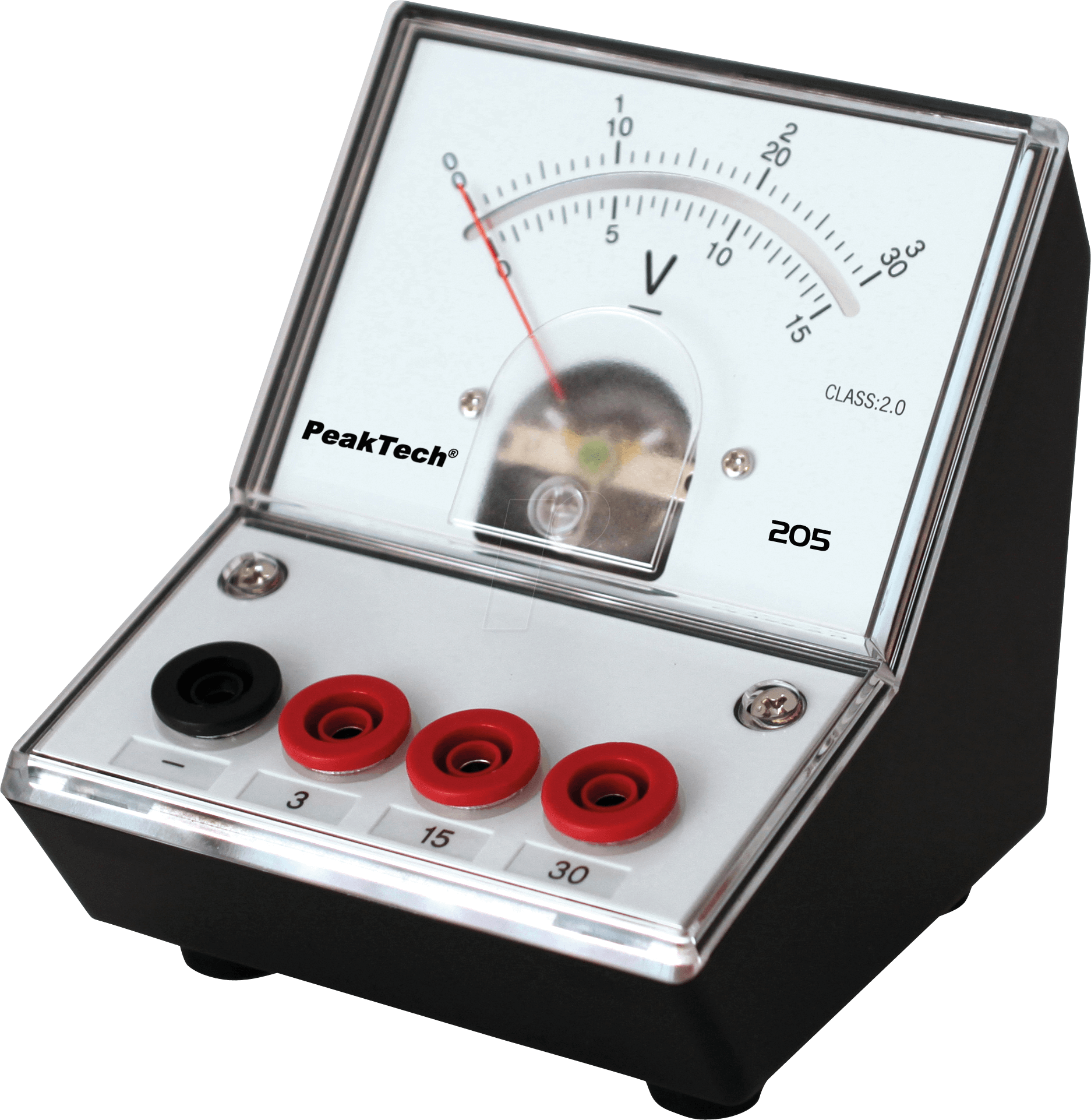 PEAKTECH 205-06 - Voltmeter, analog, Tischgerät, 0 - 3 V / 15 - 30 V DC von PEAKTECH