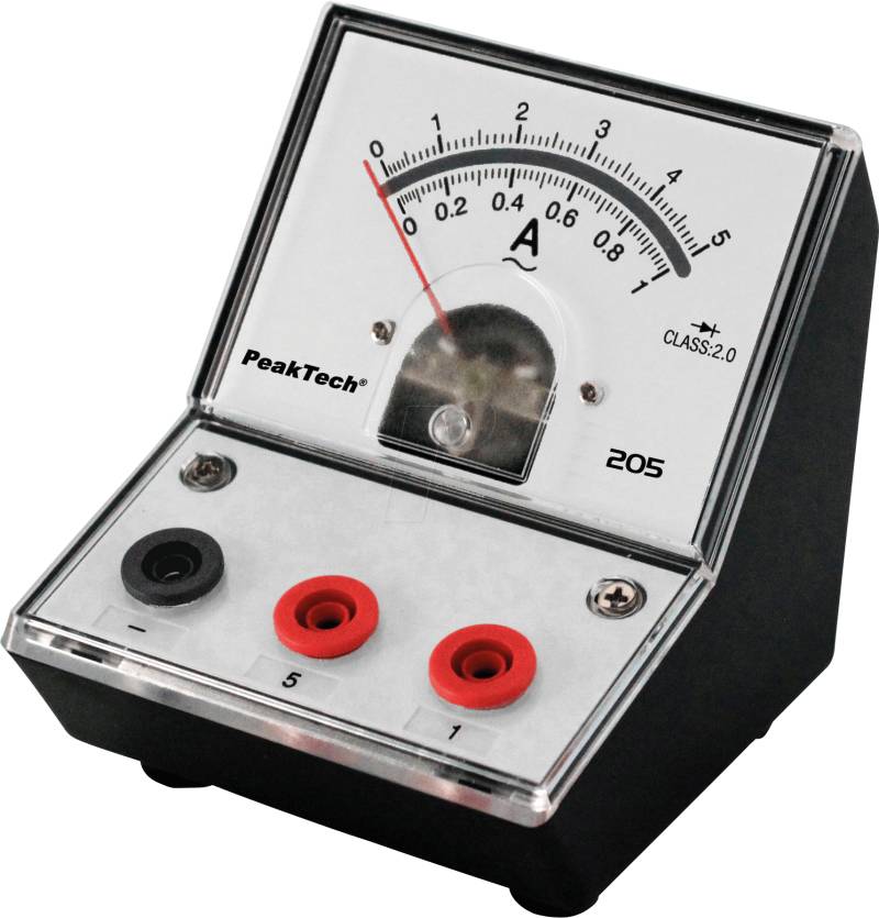 PEAKTECH 205-09 - Amperemeter, analog, Tischgerät, 0 - 1 A / 5 A AC von PEAKTECH