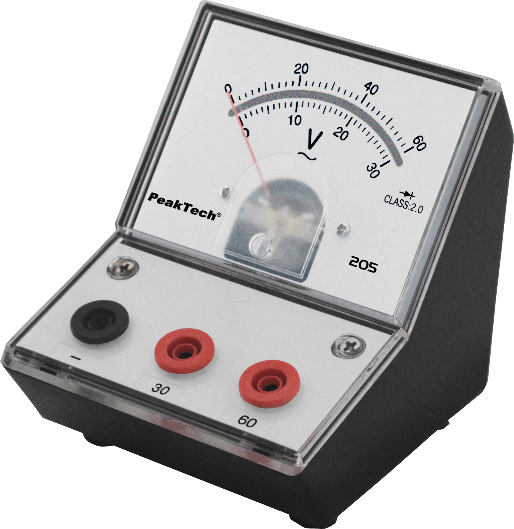 PEAKTECH 205-12 - Voltmeter, analog, Tischgerät, 0 - 30 V / 60 V AC von PEAKTECH