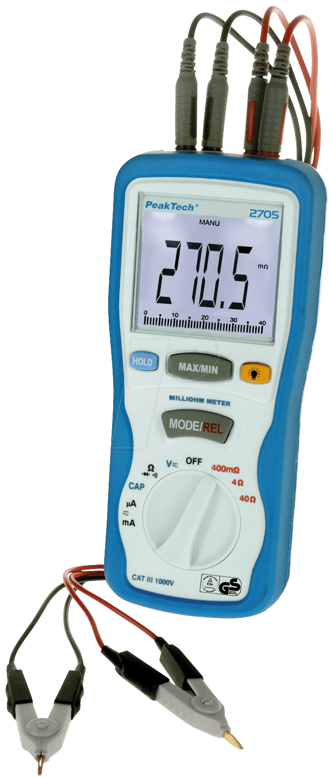 PEAKTECH 2705-2 - Multimeter, digital, 4000 Counts, Milliohmmessung von PEAKTECH