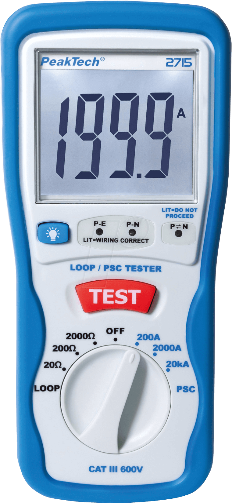 PEAKTECH 2715 - Digitaler LOOP/PSC-Schleifentester von PEAKTECH