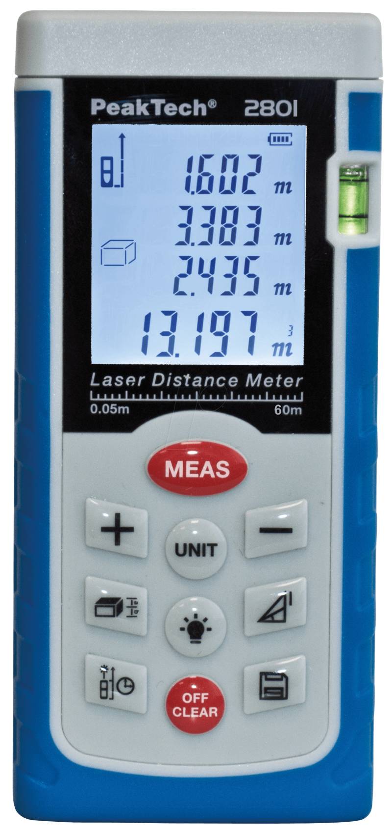 PEAKTECH 2801 - Laserentfernungsmesser, 0,05 - 60 m von PEAKTECH