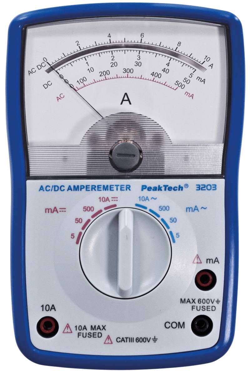 PEAKTECH 3203 - Amperemeter, analog, 10 A AC/DC von PEAKTECH
