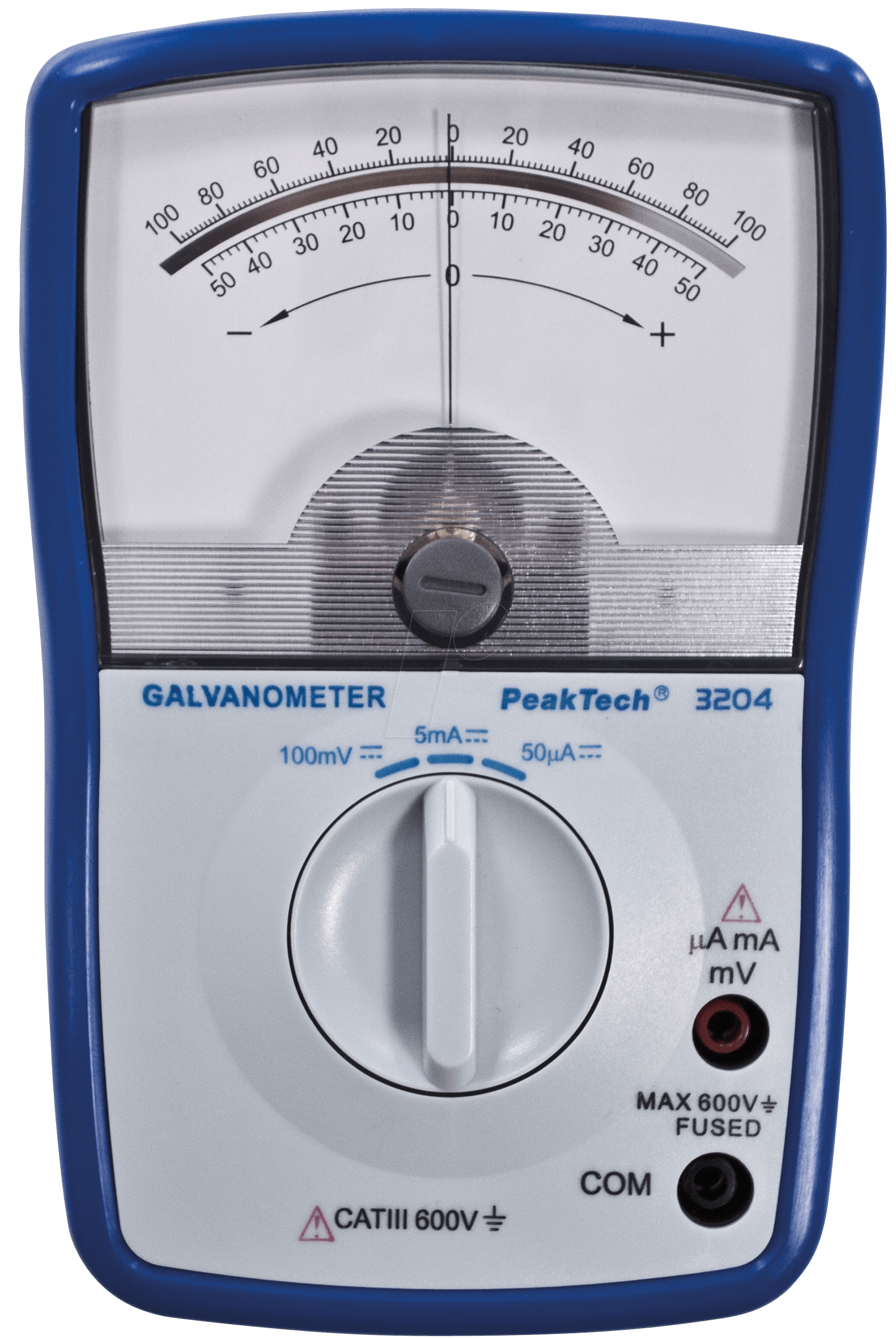 PEAKTECH 3204 - Galvanometer, analog, 5 mA, 100 mV DC von PEAKTECH