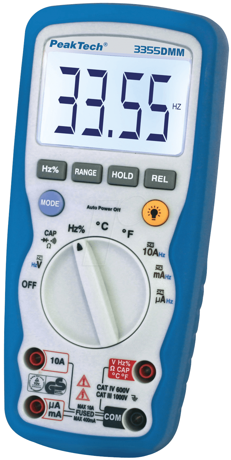 PEAKTECH 3355 - Multimeter, digital, 4000 Counts, IP67 von PEAKTECH