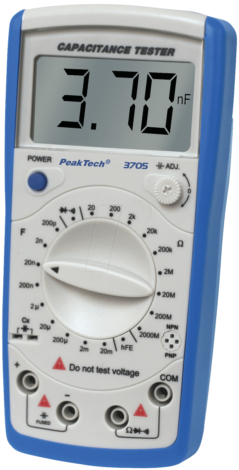 PEAKTECH 3705 - Kapazitätsmessgerät, digital, 1999 Counts von PEAKTECH