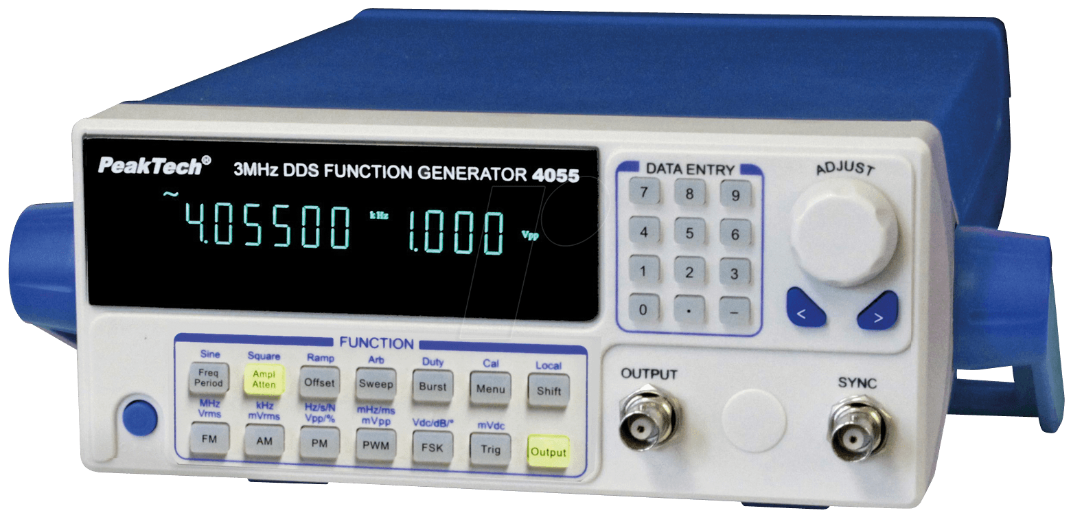 PEAKTECH 4055MV - Funktionsgenerator, DDS, mit 10W-Verstärker, 10 µHz ... 3 MHz von PEAKTECH