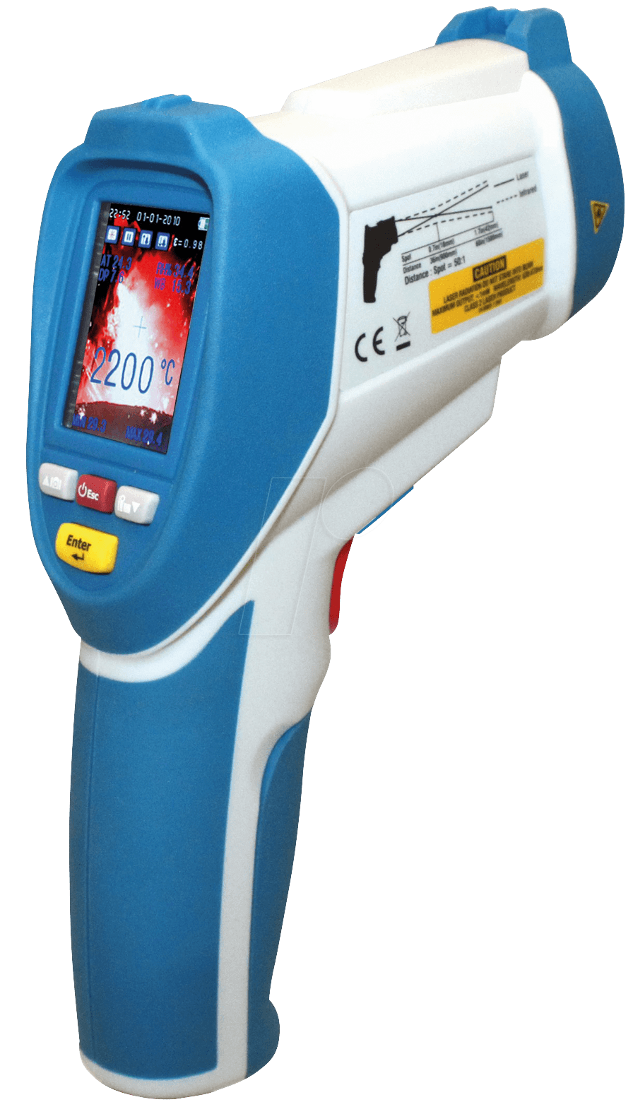 PEAKTECH 4955 - Infrarot-Thermometer mit Dual-Laserpointer, -50 bis +2200°C von PEAKTECH