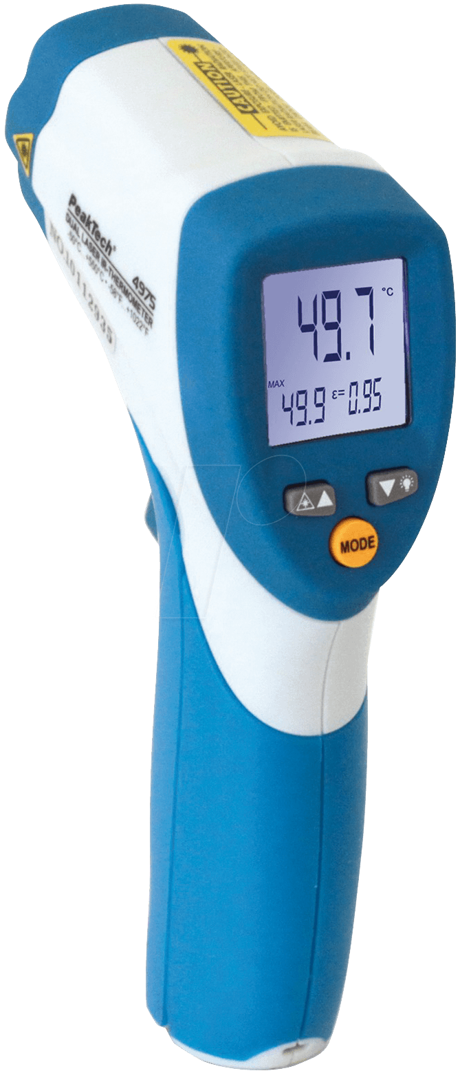 PEAKTECH 4975 - Infrarot-Thermometer mit Multicolor-Display, -50 bis +550°C von PEAKTECH