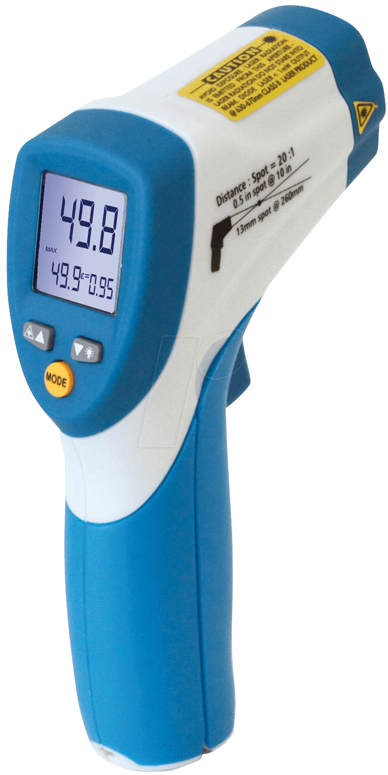 PEAKTECH 4980 - Infrarot-Thermometer mit Dual-Laserpointer, -50 bis +800°C von PEAKTECH