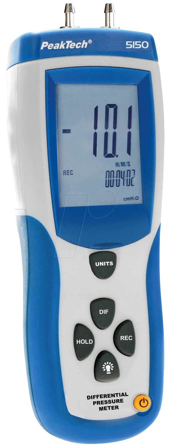 PEAKTECH 5150 - Differenzdruckmessgerät, -344 bis +344 mbar von PEAKTECH