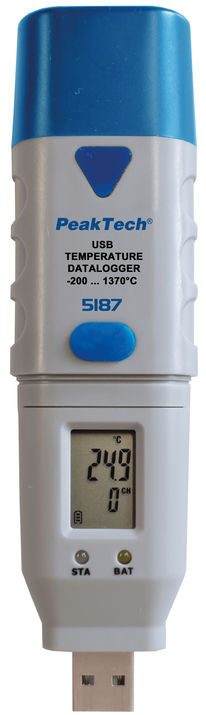 PEAKTECH 5187 - Datenlogger, Typ-K, Temperatur, -200 ... +1300°C von PEAKTECH