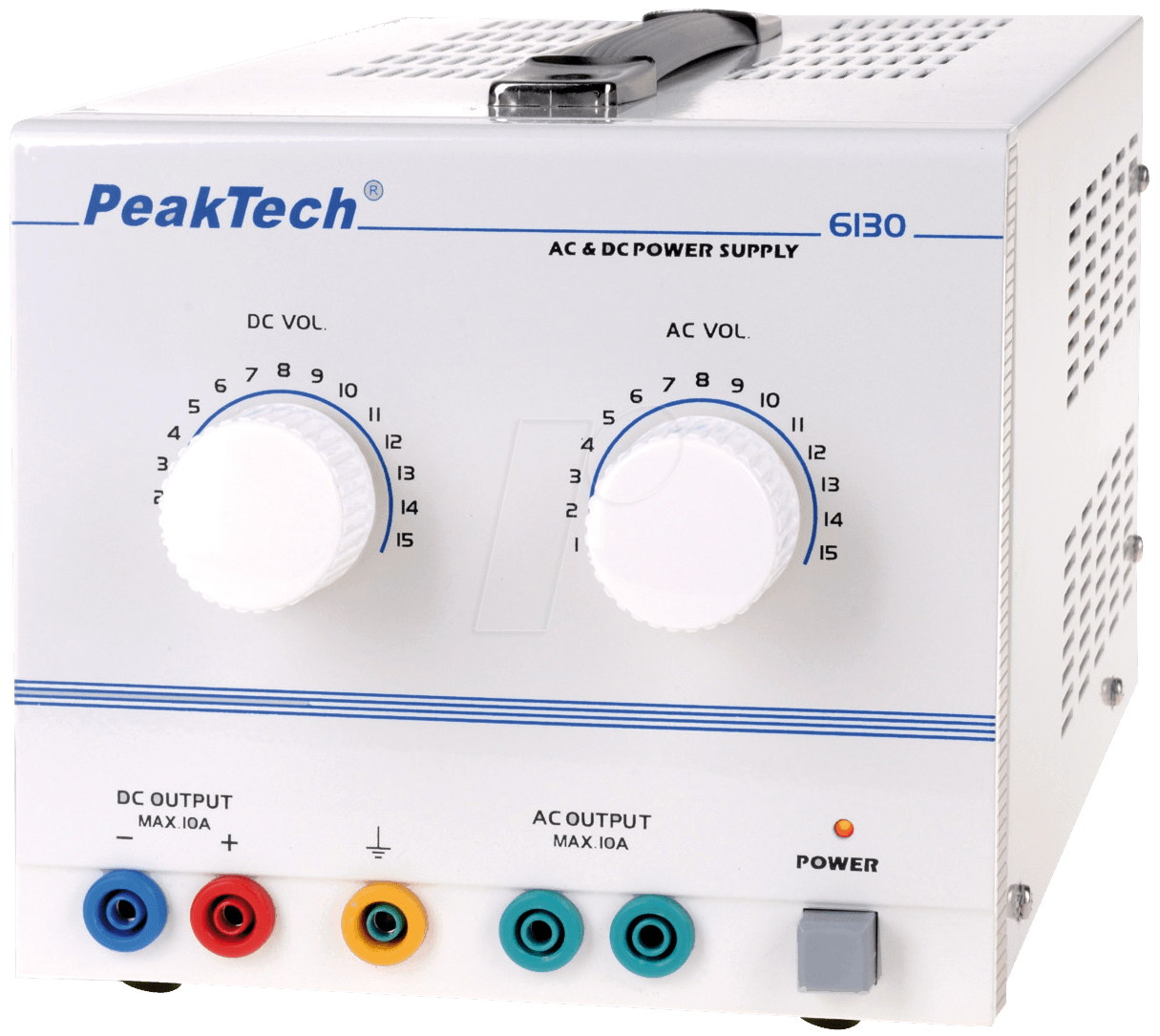 PEAKTECH 6130 - Labornetzgerät, 1 - 15 V, 10 A, stabilisiert von PEAKTECH