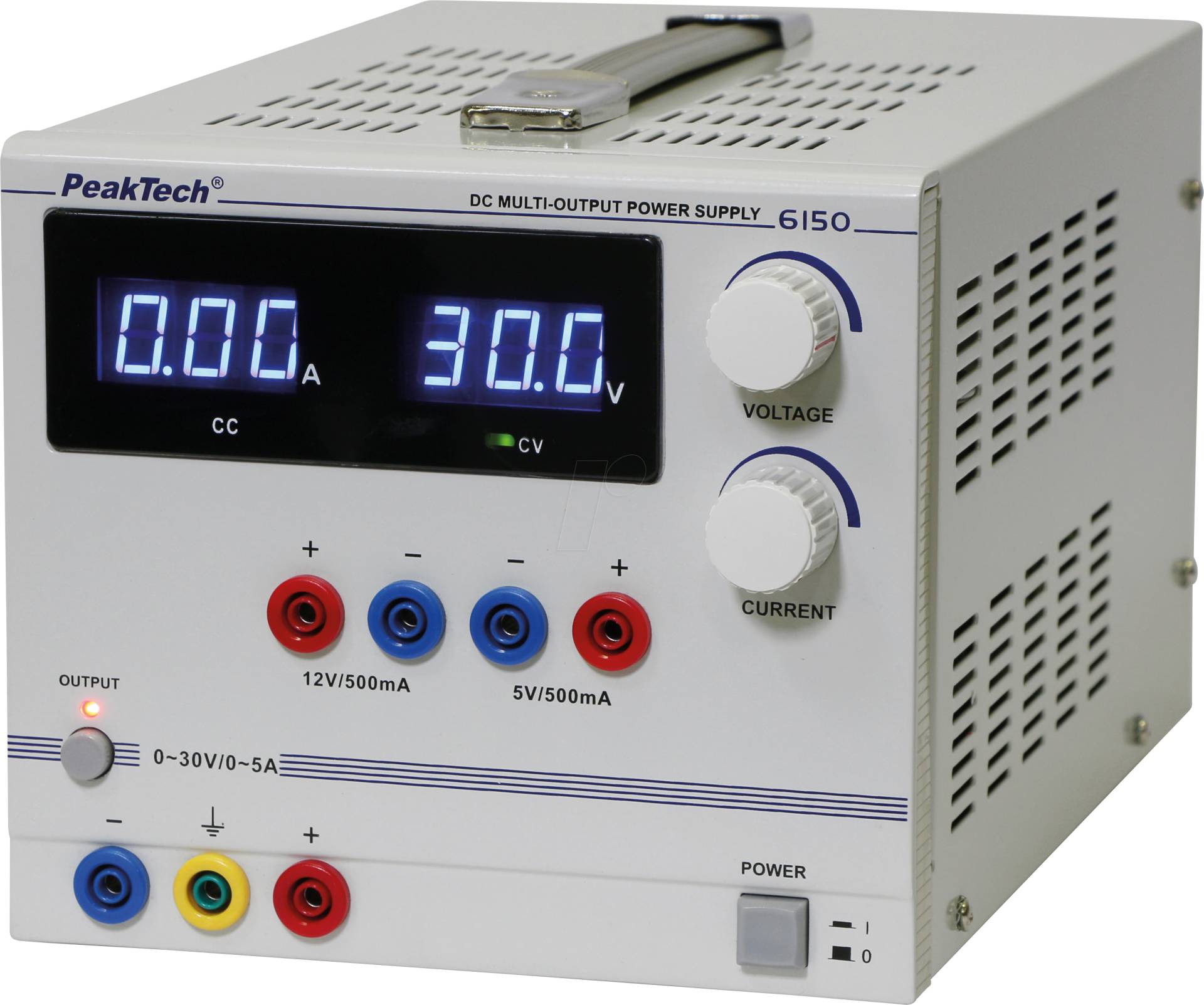 PEAKTECH 6150 - Labornetzgerät, 0 - 30 V, 0 - 5 A, stabilisiert von PEAKTECH