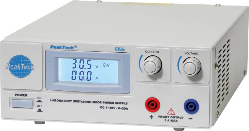 PEAKTECH 6155 - Labornetzgerät, 1 - 30 V, 0 - 20 A von PEAKTECH