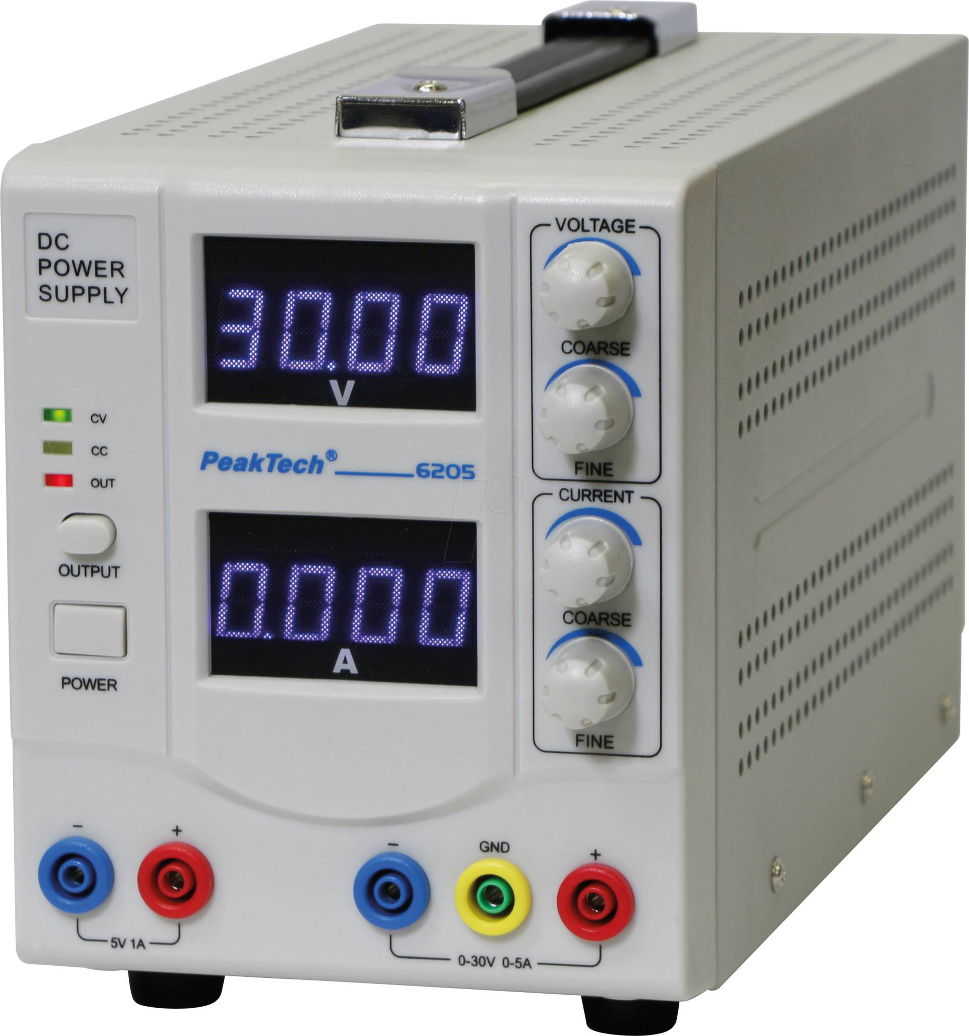 PEAKTECH 6205 - Labornetzgerät, 0 - 30 V, 0 - 5 A, stabilisiert von PEAKTECH