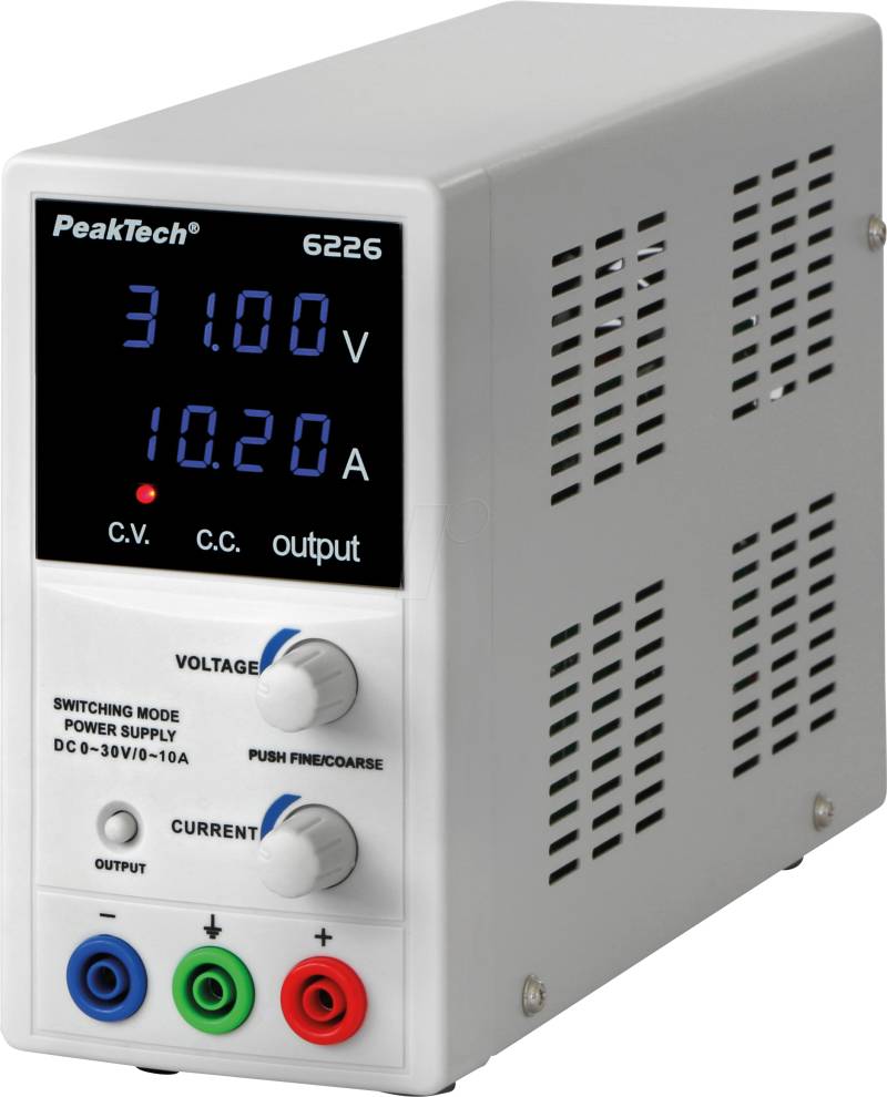 PEAKTECH 6226 - Labornetzgerät, 0 - 30 V, 0 - 10 A, stabilisiert von PEAKTECH