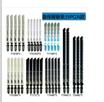 35Pcs Professional Stichsägeblätter Set, 8 Modelle SäGeblätter Stichsäge, T-Schaft SäbelsäGe, Sägeblatt Mit Kunststoffbox Für Holz Kunststoff Und Metall 35Pcs Professional Stichsägeblätter Set, 8 Modelle SäGeblätter Stichsäge, T-Schaft SäbelsäGe, Sägeblatt Mit Kunststoffbox Für Holz Kunststoff Und Metall von PEAKTOP