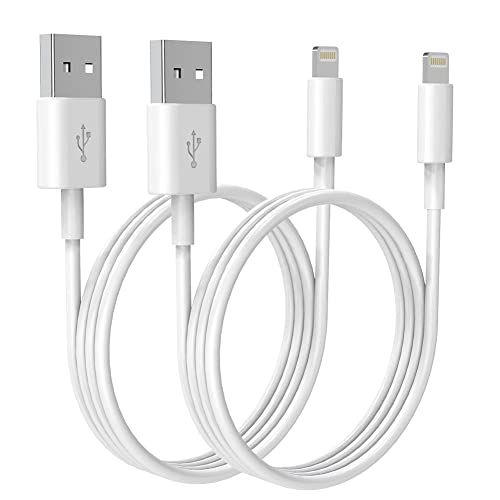 PEAPOLET【Apple MFi Certified iPhone Ladekabel,Lightning Kabel USB-A to Lightning Schnellladekabel Original iPhone Charger Cable für iPhone 14/13/12/11 Pro Max Mini Xs X XR 8 7 iPad 1m 2-PACK von PEAPOLET