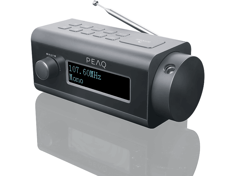 PEAQ PCR 170 Radiowecker, FM/DAB+, FM, DAB+, Bluetooth, Grau von PEAQ