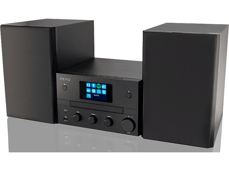 PEAQ PMS 400 Micro Hifi System mit DAB+/FM Tuner (Schwarz) von PEAQ