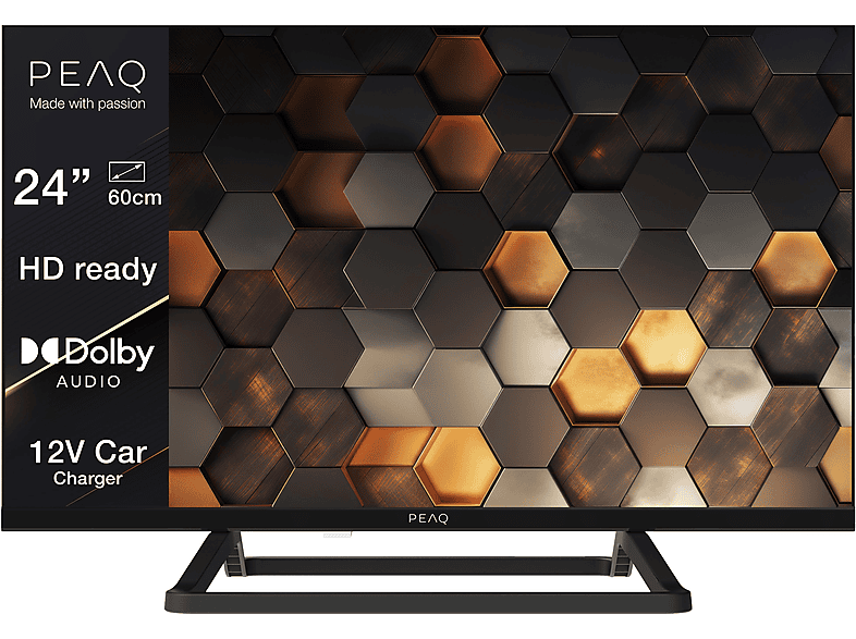 PEAQ PTV 24H-5024E 12V HD ready Non Smart TV (Flat, 24 Zoll / 60 cm, HD) von PEAQ