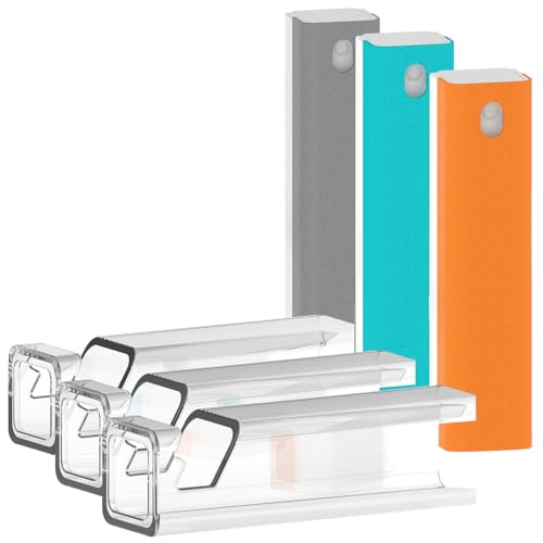 PEARL Bildschirmreiniger: 3er-Set All-in-One-Displayreiniger & Handyständer, 15 ml, nachfüllbar (Bildschirmreiniger und Handyhalter, Handyhalterung Tisch Ständer) von PEARL