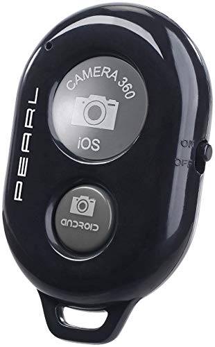 PEARL Auslöser, Bluetooth: Kabelloser Fernauslöser mit Bluetooth für Smartphone-Kameras (Handy Fernauslöser, Handy Kamera Fernauslöser, Selbstauslöser) von PEARL