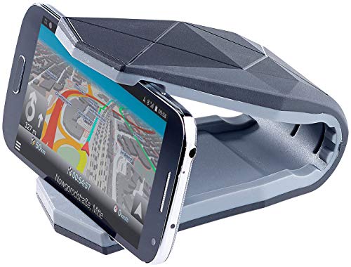 PEARL Auto Handyhalterung: Universelle Kfz-Smartphone-Halterung mit Klammer, bis 15,2 cm (6 Zoll) (Handyhalterung Auto zum Schrauben, Handy Halterung Klammer, Navigationsgerät) von PEARL