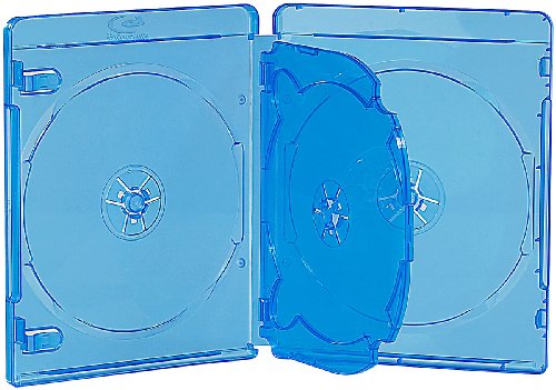 PEARL Blu Ray Cases: Blu-ray Soft-Hüllen blau-transparent im 10er-Pack für je 4 Discs (Bluray Hülle, Bluray Hüllen, CD Rohlinge) von PEARL