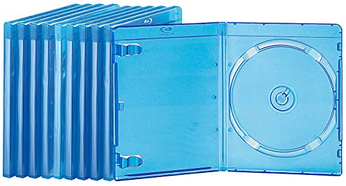 PEARL Bluray Hülle: Blu-ray Slim-Soft-Hüllen blau-transparent im 10er-Pack für je 1 Disc (Leere Blu-Ray-Hüllen, CD Leerhüllen) von PEARL