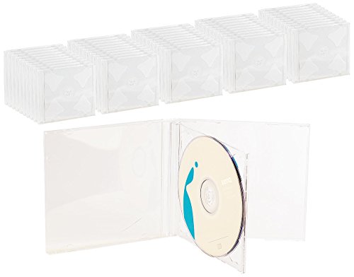 PEARL Jewelboxen: Doppel CD Jewel Boxen im 50er-Set, klares Tray (CD- & DVD-Hülle, CD-Leerbox, Blu Ray) von PEARL