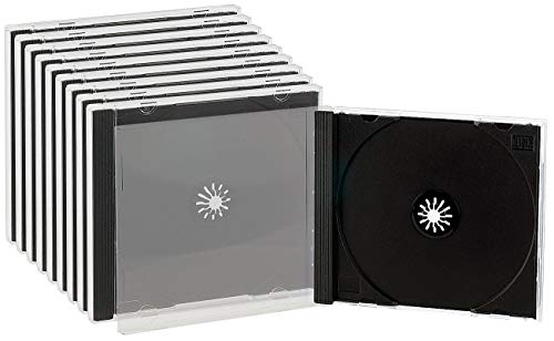 PEARL Doppel CD Hüllen: Doppel-CD-Jewel-Boxen im 10er-Set, schwarzes Tray (CD-Jewelcase, CD-Slim-Boxen, Rohlinge) von PEARL