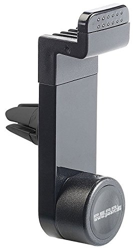 PEARL Handyhalterung Lüftung: 2er-Set Kfz-Universal-Smartphone-Halterung für Lüftungsgitter (Handyhalter Auto Lüftung, Handyhalterung Lüftungsgitter, runde Lüftungsschlitze) von PEARL