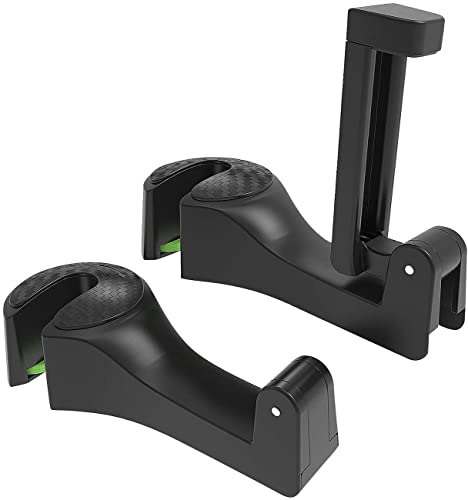 PEARL Kopfstützenhalter: 2er-Set Kfz-Kopfstützen-Halter, Haken & Smartphone-Klemme 5,5-8,5 cm (Kopfstützenhalterung, Handyhalter Kopfstütze, Tablet Halterung) von PEARL