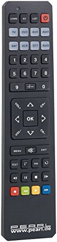 PEARL Lernende Fernbedienung: 8in1-Universal-Fernbedienung + Lernfunktion (Programmierbare Fernbedienung, TV, Anlernbare Funkfernbedienung) von PEARL