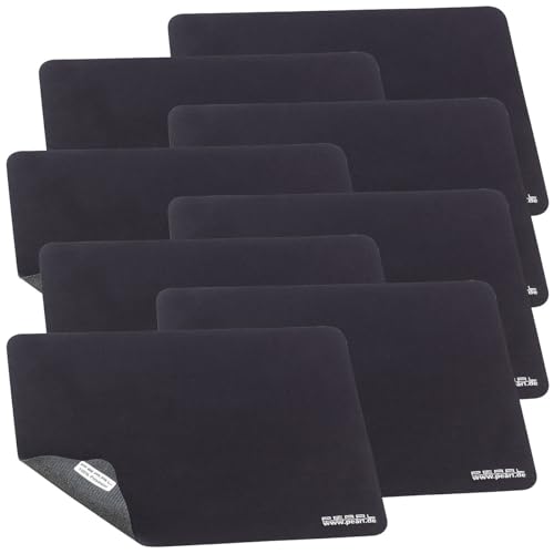 PEARL Maus-Pads: 4er-Set 3in1-Mikrofaser-Mauspads, Display-Schutz & Reinigungs-Tücher (Mausmatte Mikrofaser, Tastatur Schutztücher) von PEARL
