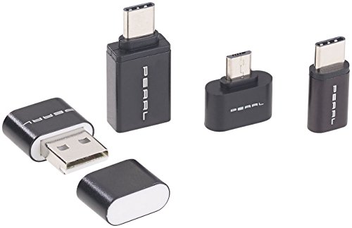 PEARL Micro SD Adapter USB: microSD-Kartenleser & USB-OTG-Adapter-Set für Micro-USB & USB Typ C (Micro SD Lesegerät, Micro SD Kartenleser USB c, microSDHC Speicherkarten) von PEARL
