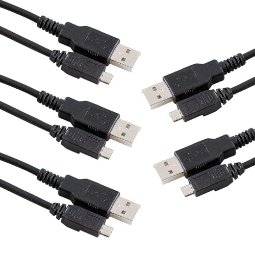 PEARL Mikro-USB Ladekabel: 5er-Set USB-2.0-Daten- & Ladekabel, USB-A auf Micro-USB, 80 cm (Ersatzkabel für USB-Powerbank, Micro-USB-Kabel für USB-Netzteile, Verlängerungskabel) von PEARL