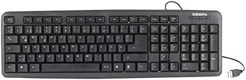 PEARL Tastatur: USB-Standardtastatur mit Ziffernblock, QWERTZ, schwarz (QWERTZ Tastatur, Standard Tastatur, Office für Windows) von PEARL