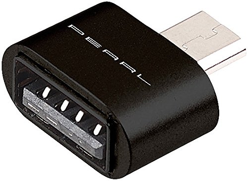 PEARL Adapter USB Stick Handy: OTG-USB-Adapter mit Alu-Gehäuse, USB-Buchse auf Micro-USB-Stecker (USB Adapter Smartphone, USB-Stick für Smartphone, Externe Festplatte) von PEARL
