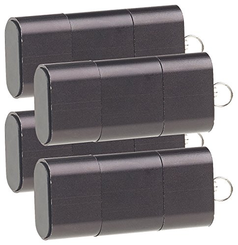 PEARL USB Kartenleser: 4er-Set Mini-Cardreader & USB-Stick für microSD bis 128 GB, USB A & C (Kartenleser und USB-Stick, microSD-Speicherkarten-Leser, microSDHC Speicherkarten) von PEARL