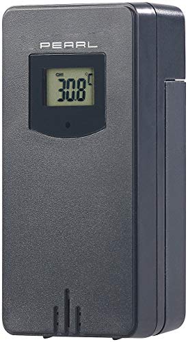 PEARL Zubehör zu Wetterstation Sensor: Funk-Außensensor für Wetterstation FWS-70, 60 m Reichweite, IP44 (mit Außenthermometer, Mobile, Thermometer außen) von PEARL