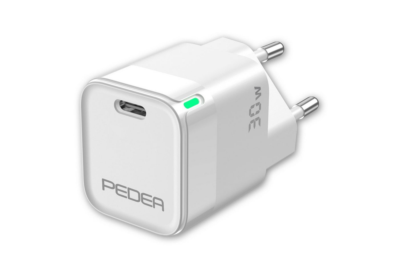 PEDEA Reiselader Schnellladegerät Smartphone-Ladegerät (max. 30 Watt, Fast Charger, Mini Reiselader Schnelladegerät) von PEDEA