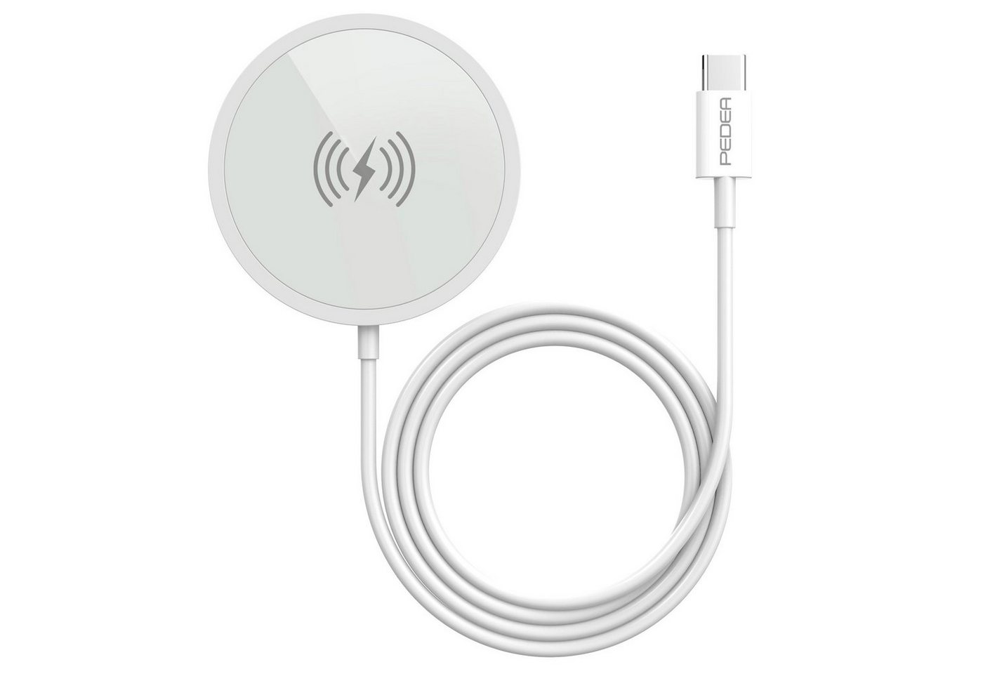 PEDEA Wireless Magnetic Charging Pad 15W USB-C Induktions-Ladegerät (MagSafe kompatibel) von PEDEA